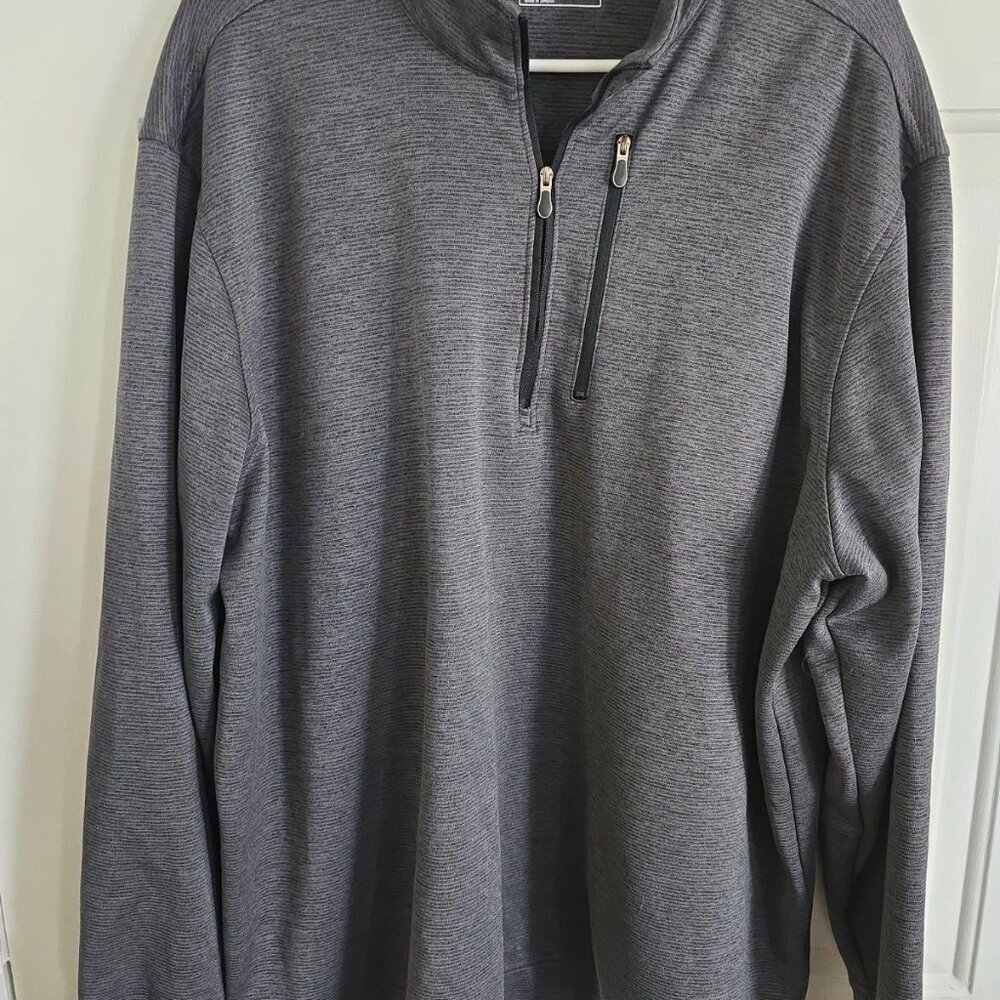 Bollé Men’s 3/4 Zip Pullover Gray Long Sleeve Size LG Broken Zipper 078
